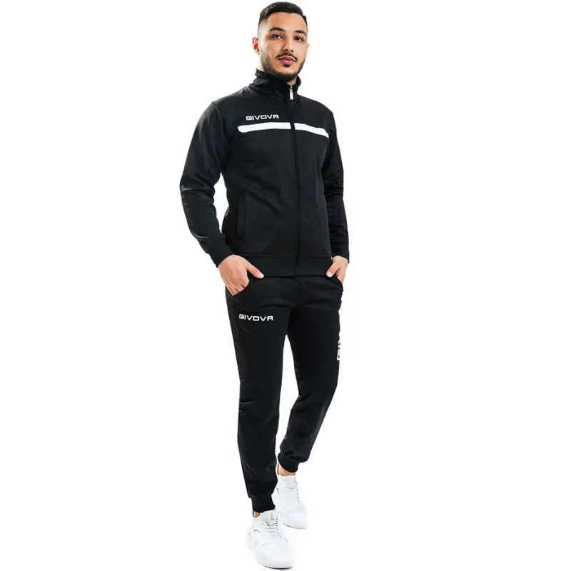 ⁨Givova Tuta Givova One Tracksuit Black & White TT012 1003 L⁩ at Wasserman.eu