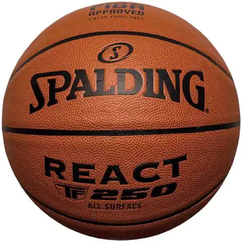 ⁨Piłka do koszykówki Spalding React TF-250 Logo Fiba 76967Z (kolor Brązowy, rozmiar 7)⁩ w sklepie Wasserman.eu