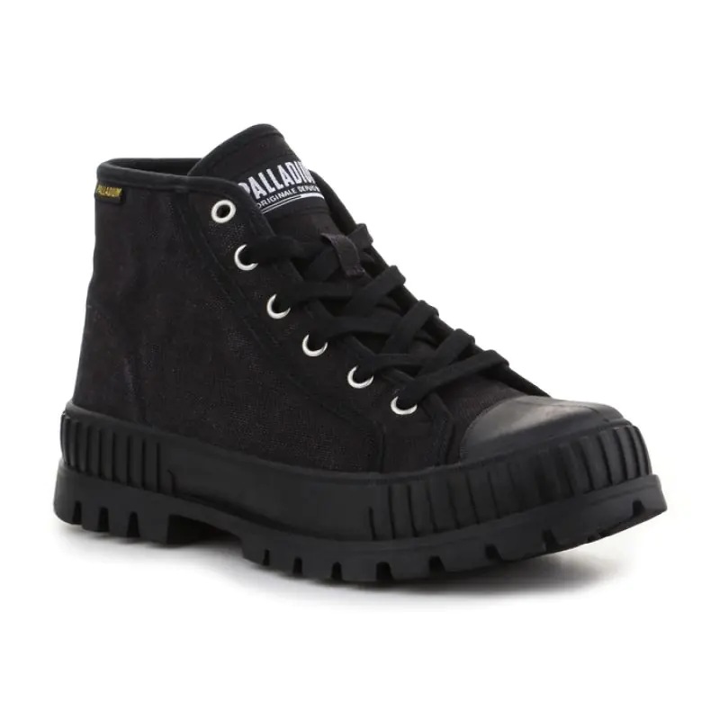 ⁨Buty Palladium Pallashock Mid OG Black/Black U (kolor Czarny, rozmiar EU 37)⁩ w sklepie Wasserman.eu