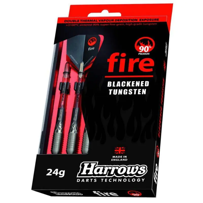 ⁨Rzutki Harrows FIRE 90% Steeltip (kolor Czarny)⁩ w sklepie Wasserman.eu