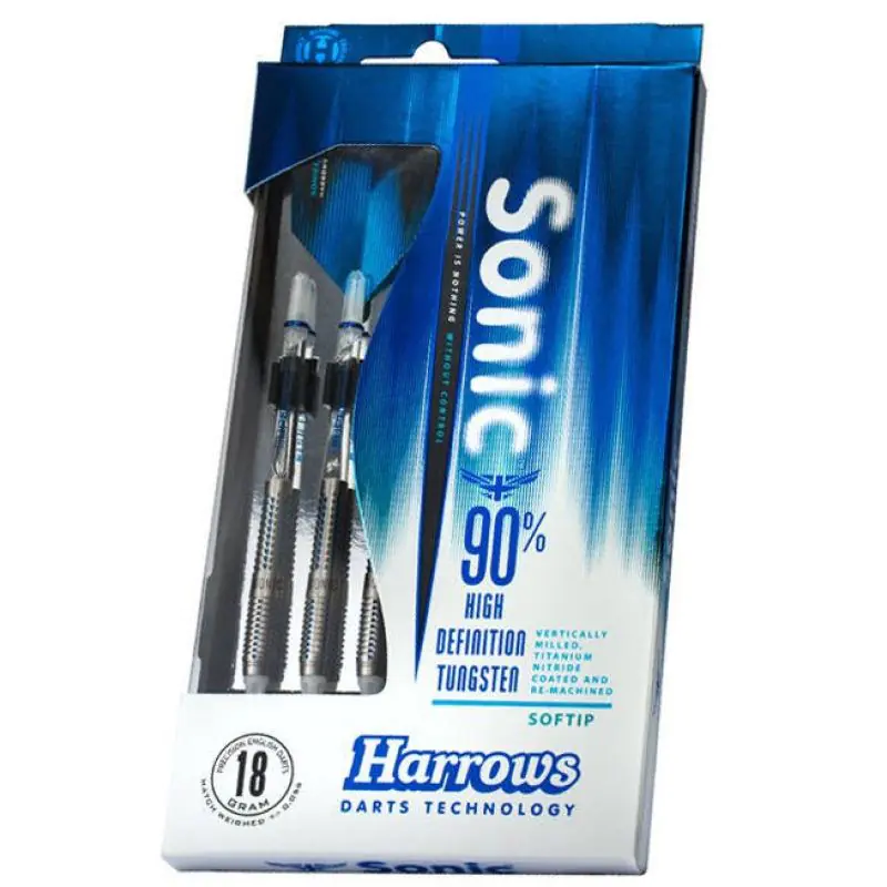 ⁨Rzutki Harrows Sonic 90% Softip (kolor Niebieski. Szary/Srebrny)⁩ w sklepie Wasserman.eu