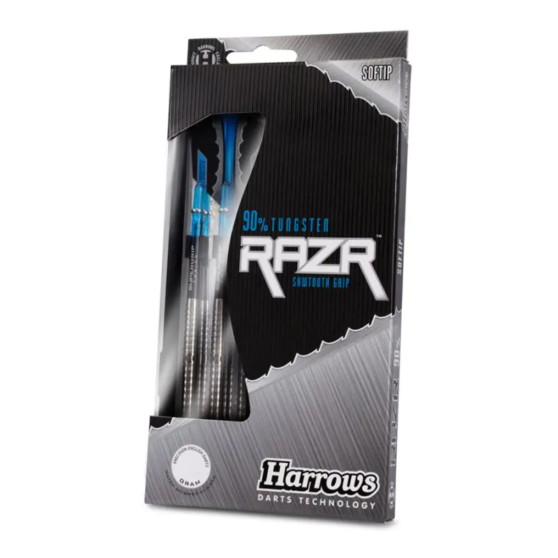 ⁨Rzutki Harrows Razr 90% Softip (kolor Czarny. Niebieski)⁩ w sklepie Wasserman.eu