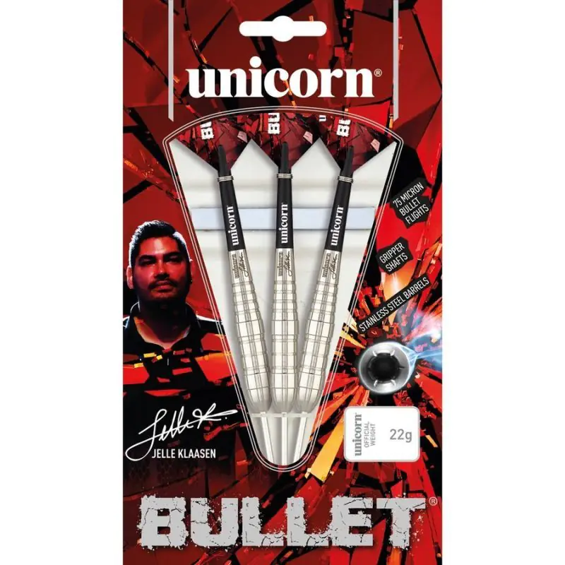 ⁨Rzutki steel tip Unicorn Bullet Stainless Steel- Jelle Klaasen (kolor Czarny. Czerwony)⁩ w sklepie Wasserman.eu