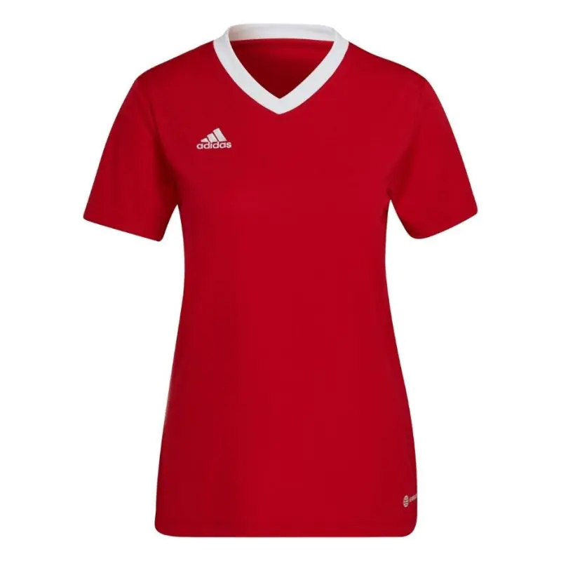 ⁨Koszulka adidas Entrada 22 Jsy W (kolor Czerwony, rozmiar 2XS)⁩ w sklepie Wasserman.eu