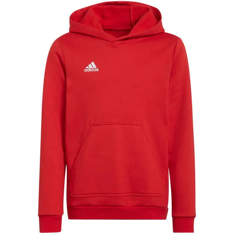 ⁨Bluza adidas Entrada 22 Hoody Jr H5756 (kolor Czerwony, rozmiar 176cm)⁩ w sklepie Wasserman.eu