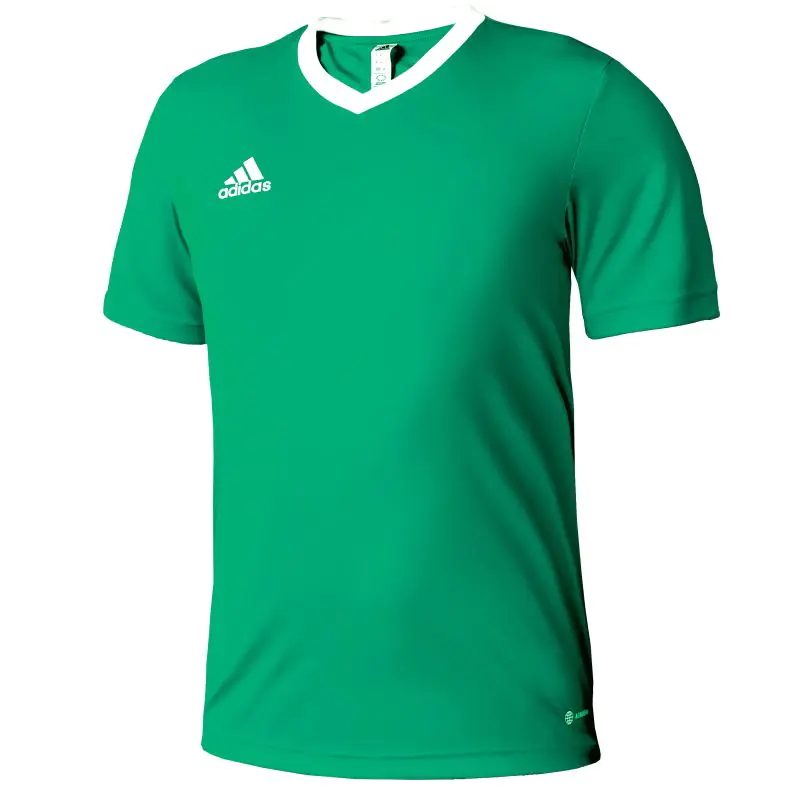 ⁨Koszulka adidas Entrada 22 Jersey Jr (kolor Zielony, rozmiar 116 cm)⁩ w sklepie Wasserman.eu