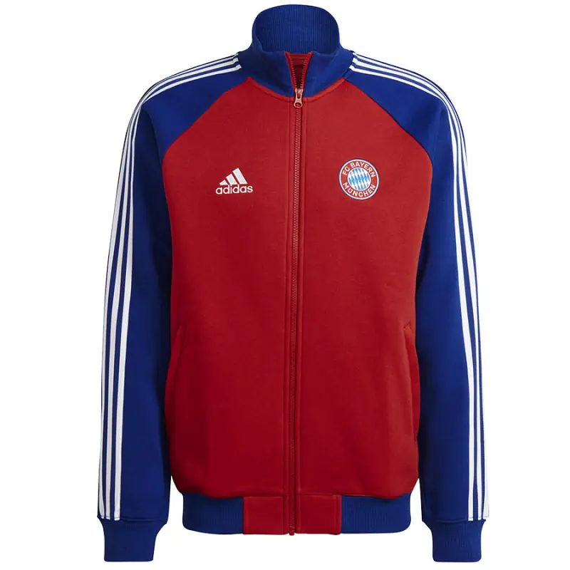 ⁨Bluza adidas FC Bayern 21/22 Anthem Jacket M (kolor Czerwony. Niebieski, rozmiar M)⁩ w sklepie Wasserman.eu
