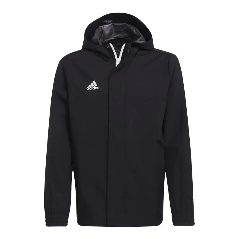 ⁨Kurtka adidas Junior Entrada 22 All-weather Jr H57510 (kolor Czarny, rozmiar 116)⁩ w sklepie Wasserman.eu