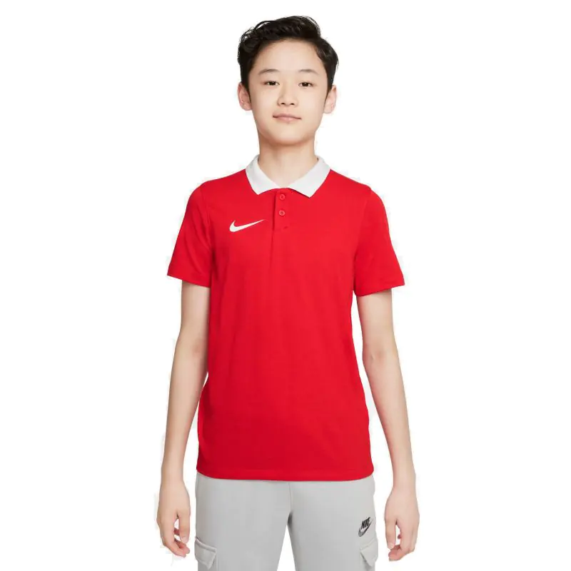 ⁨Koszulka polo Nike Dri-FIT Park Jr CW6935 (kolor Czerwony, rozmiar XS (122-128cm))⁩ w sklepie Wasserman.eu