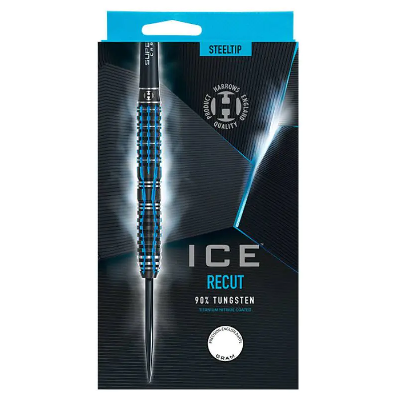 ⁨Rzutki Harrows Ice Recut 90% Steeltip (kolor Czarny. Niebieski)⁩ w sklepie Wasserman.eu