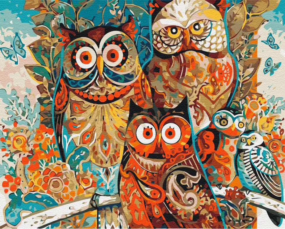 ⁨Picture Paint it! Painting by numbers Owls⁩ at Wasserman.eu