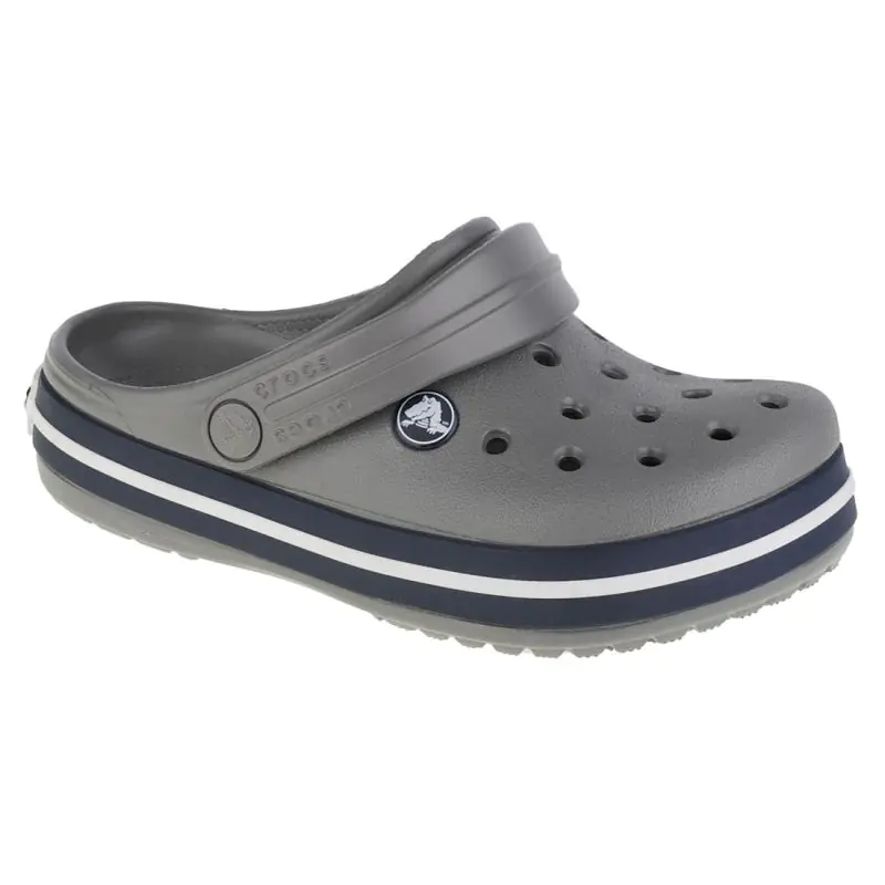 ⁨Klapki Crocs Crocband Clog K Jr 207006 (kolor Szary/Srebrny, rozmiar 29/30)⁩ w sklepie Wasserman.eu