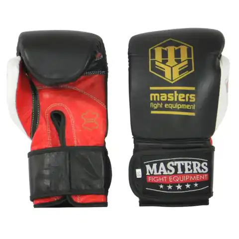 ⁨Rękawice bokserskie MASTERS - RBT-GEL 0177-10-02 (kolor Czarny)⁩ w sklepie Wasserman.eu