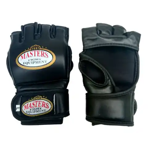 ⁨Rękawice MASTERS do MMA GF-3 (kolor Czarny)⁩ w sklepie Wasserman.eu
