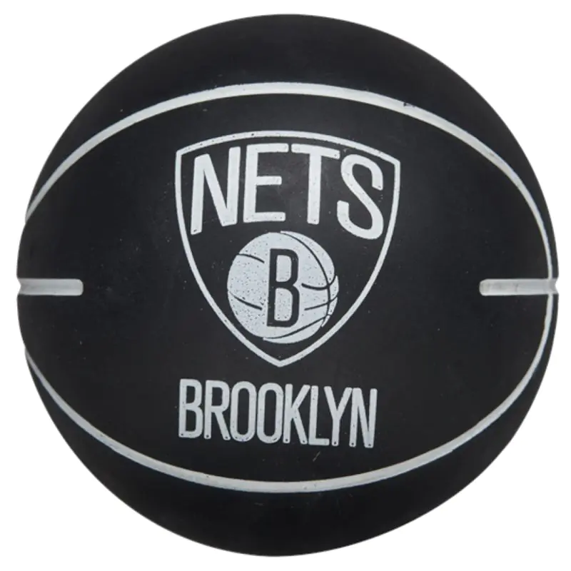 ⁨Piłka Wilson NBA Dribbler Brooklyn Nets Mini Ball WTB1100PDQBRO (kolor Czarny, rozmiar One size)⁩ w sklepie Wasserman.eu