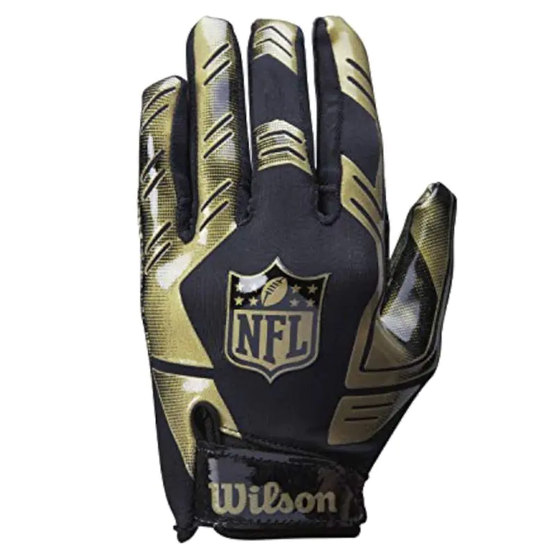 ⁨Rękawiczki Wilson NFL Stretch Fit Receivers Gloves M WTF930 (kolor Czarny, rozmiar One size)⁩ w sklepie Wasserman.eu