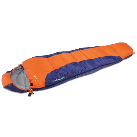 ⁨Śpiwór Bertoni Sherpa 250 mumia (kolor Fioletowy. Pomarańczowy)⁩ w sklepie Wasserman.eu