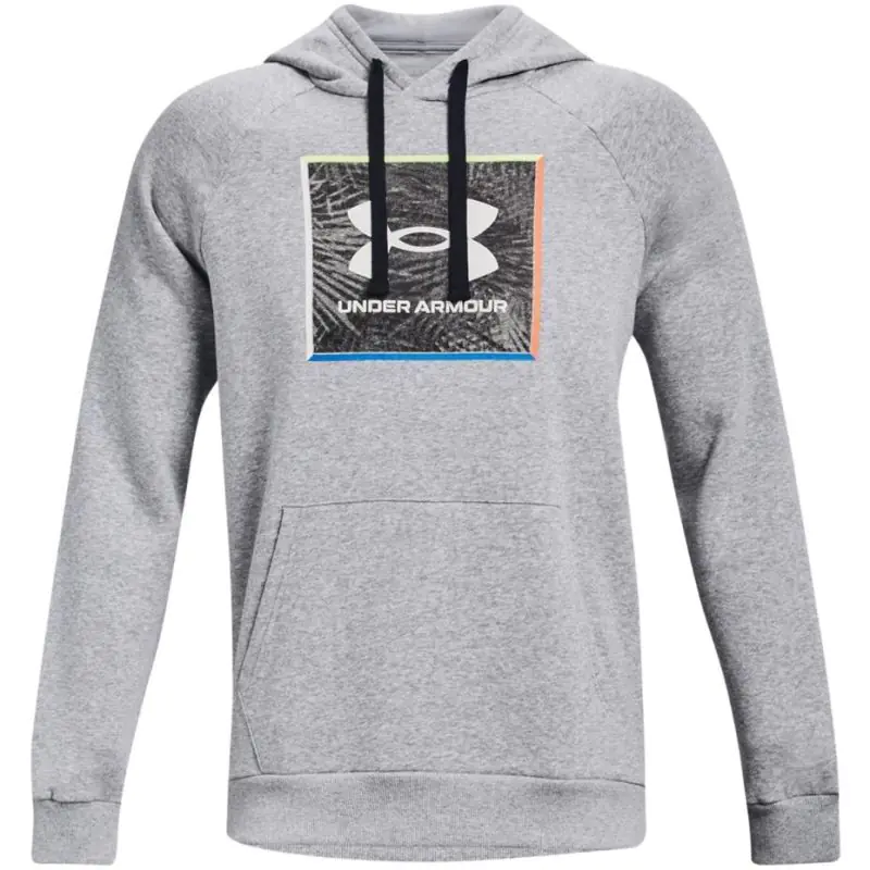 ⁨Bluza Under Armour UA Rival Flc Graphic Hoodie M 1370349 (kolor Szary/Srebrny, rozmiar 2 XL)⁩ w sklepie Wasserman.eu