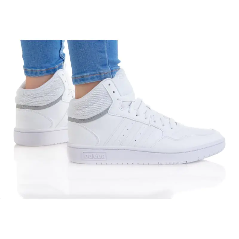 ⁨Buty adidas Hoops Mid 3.0 K GW040 (kolor Biały, rozmiar 36 2/3)⁩ w sklepie Wasserman.eu