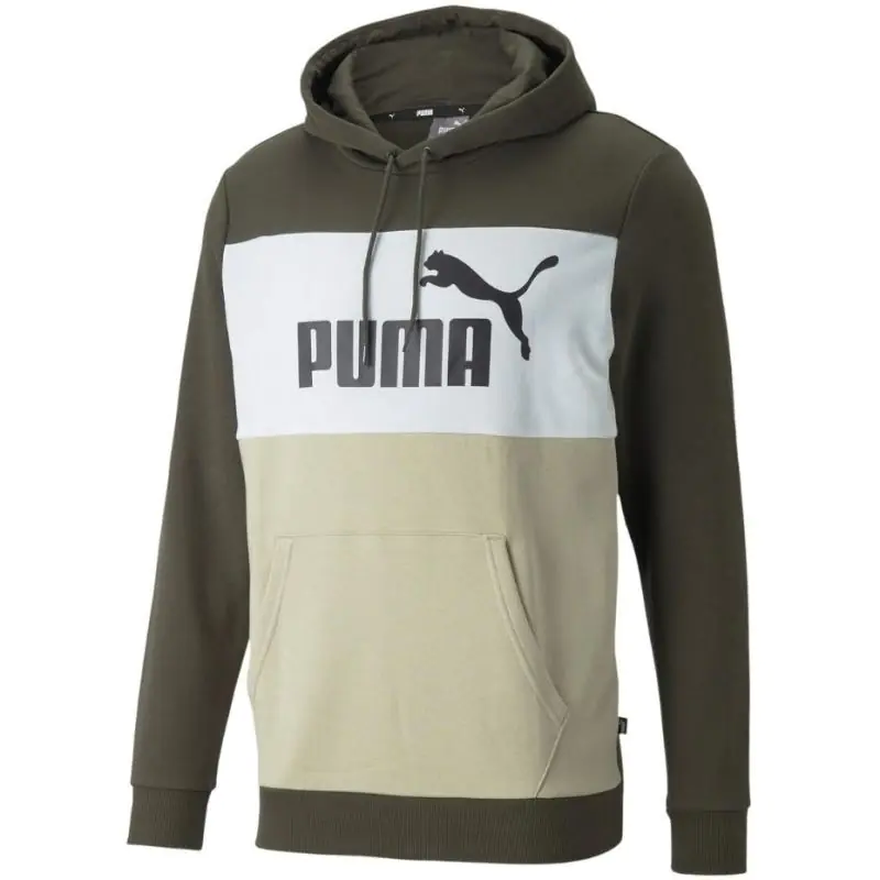 ⁨Bluza Puma Colorblock Hoodie TR M 848772 (kolor Biały. Beżowy/Kremowy. Szary/Srebrny, rozmiar XL)⁩ w sklepie Wasserman.eu