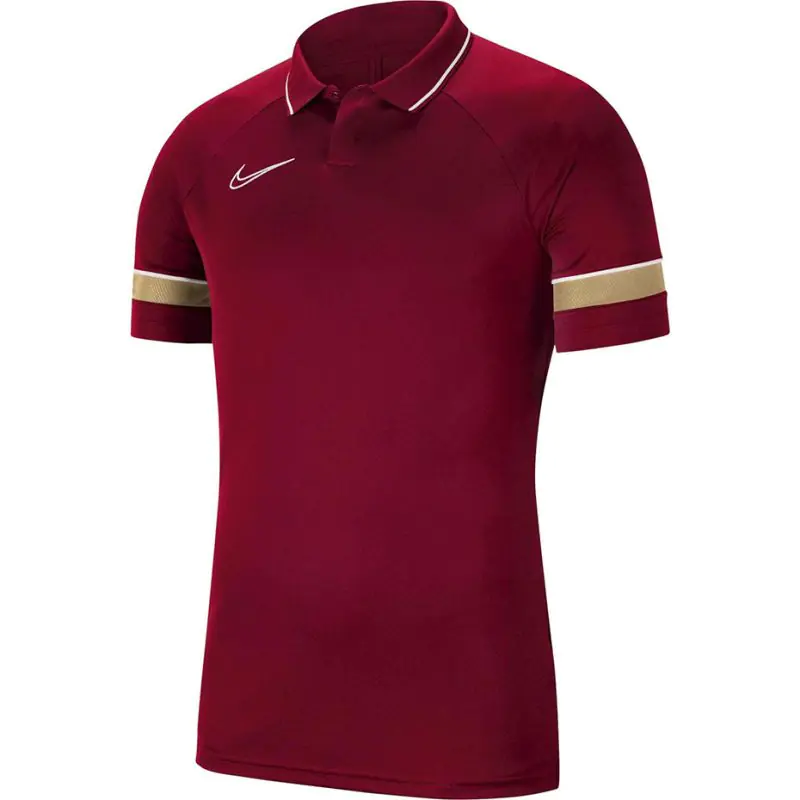 ⁨Koszulka Nike Dri-FIT Academy 21 Polo SS Jr CW6106 (kolor Czerwony, rozmiar L)⁩ w sklepie Wasserman.eu