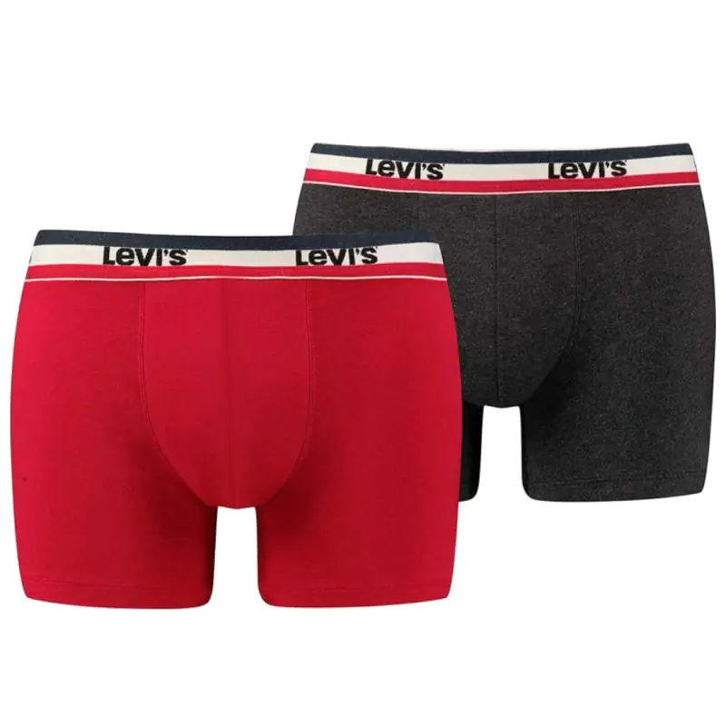 ⁨Bokserki Levi's Boxer 2 Pairs Briefs M 37149 (kolor Czerwony, rozmiar S)⁩ w sklepie Wasserman.eu