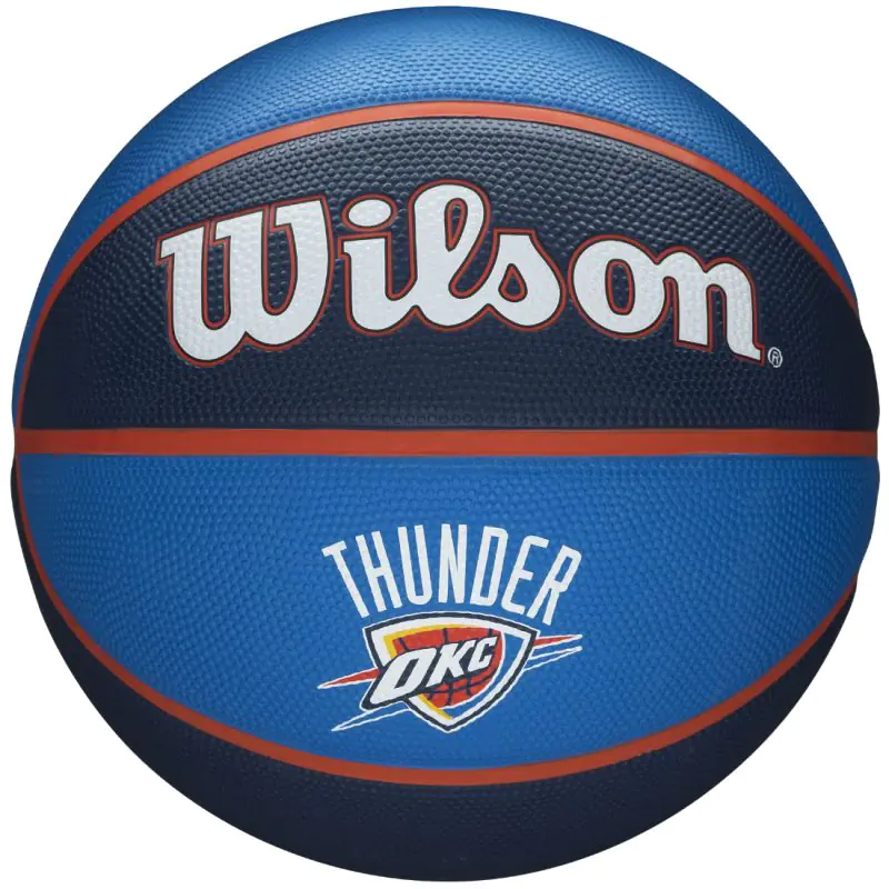 ⁨Piłka Wilson NBA Team Oklahoma City Thunder Ball WTB1300XBOKC (kolor Granatowy, rozmiar 7)⁩ w sklepie Wasserman.eu