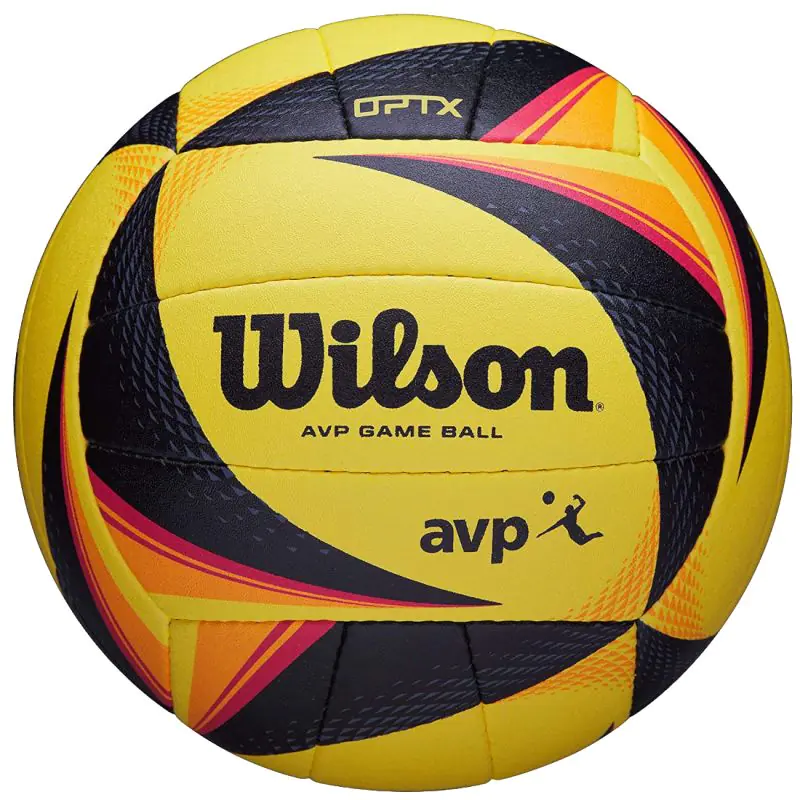 ⁨Piłka Wilson OPTX AVP Official Game Ball WTH00020XB (kolor Żółty, rozmiar 5)⁩ w sklepie Wasserman.eu