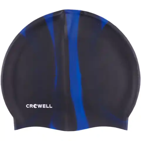 ⁨Czepek pływacki silikonowy Crowell (kolor Czarny. Niebieski)⁩ w sklepie Wasserman.eu