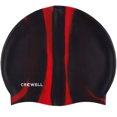 ⁨Czepek pływacki silikonowy Crowell (kolor Czarny. Czerwony)⁩ w sklepie Wasserman.eu