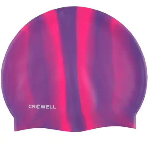 ⁨Czepek pływacki silikonowy Crowell (kolor Fioletowy. Różowy)⁩ w sklepie Wasserman.eu