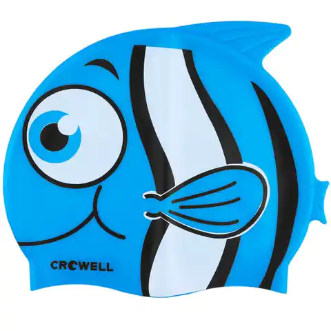 ⁨Czepek pływacki silikonowy Crowell (kolor Niebieski)⁩ w sklepie Wasserman.eu