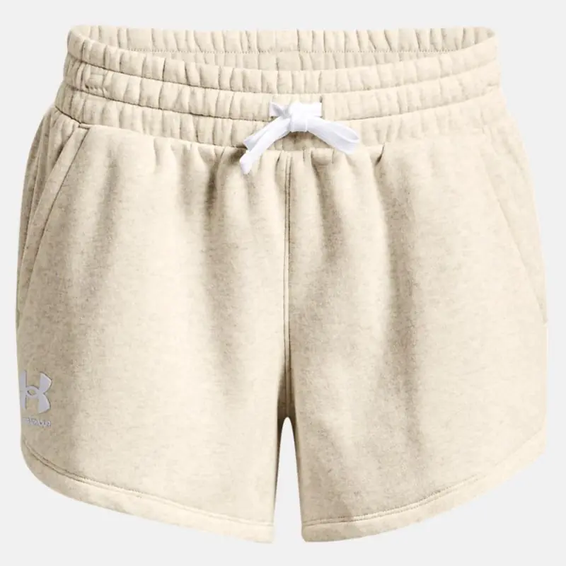 ⁨Spodenki Under Armour Rival Fleece Short W 1369858 (kolor Beżowy/Kremowy, rozmiar S)⁩ w sklepie Wasserman.eu