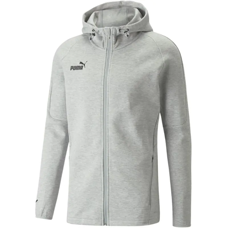 ⁨Puma teamFINAL Casuals Hooded Jkt grey sweatshirt 657383 33⁩ at Wasserman.eu