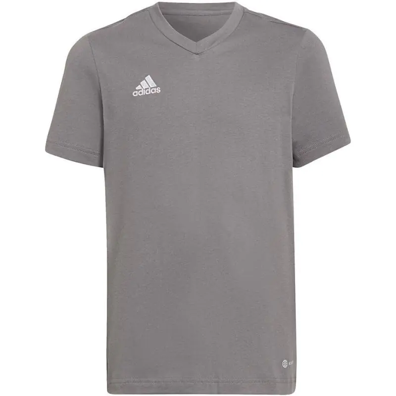 ⁨Koszulka adidas Entrada 22 Jr (kolor Szary/Srebrny, rozmiar 128)⁩ w sklepie Wasserman.eu