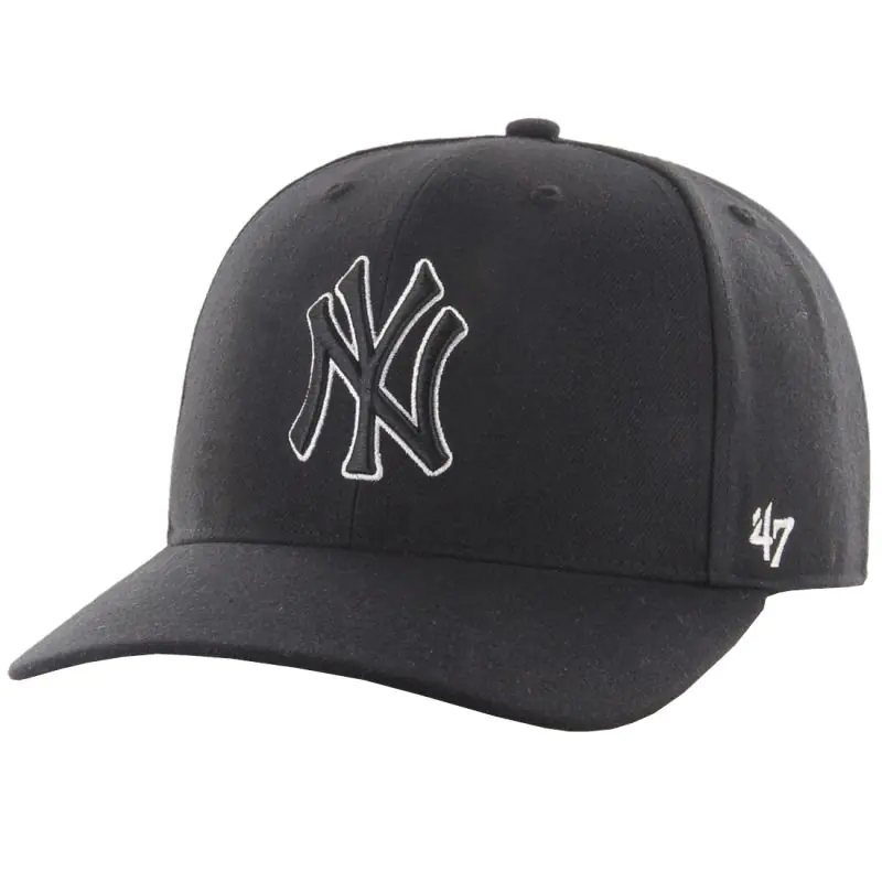 ⁨Czapka z daszkiem 47 Brand New York Yankees Cold Zone '47 B-CLZOE17WBP (kolor Czarny, rozmiar One size)⁩ w sklepie Wasserman.eu