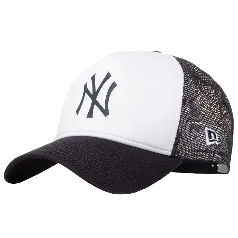 ⁨Czapka New Era Team Block New York Yankees MLB Trucker Cap 12380 (kolor Biały, rozmiar OSFM)⁩ w sklepie Wasserman.eu