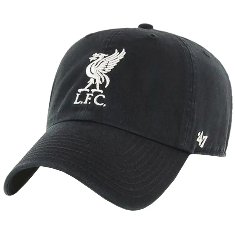 ⁨Czapka 47 Brand EPL FC Liverpool Clean Up Cap M EPL-RGW04GWS (kolor Czarny, rozmiar One size)⁩ w sklepie Wasserman.eu