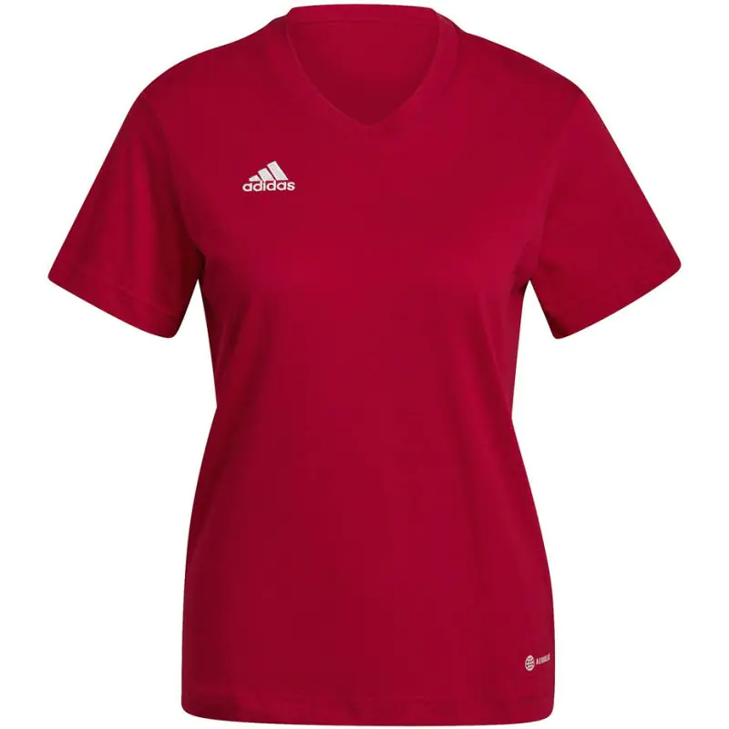 ⁨Koszulka adidas Entrada 22 Tee W HC04 (kolor Czerwony, rozmiar 2XL)⁩ w sklepie Wasserman.eu