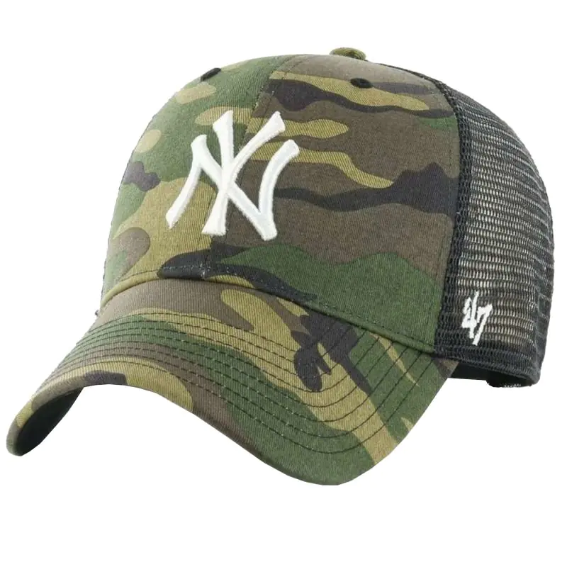 ⁨Czapka z daszkiem 47 Brand MLB New York Yankees Branson Kids Cap (kolor Zielony, rozmiar One size)⁩ w sklepie Wasserman.eu