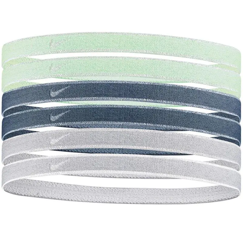 ⁨Opaski na głowę Nike Swoosh Sport Headbands (kolor Niebieski. Zielony. Szary/Srebrny)⁩ w sklepie Wasserman.eu