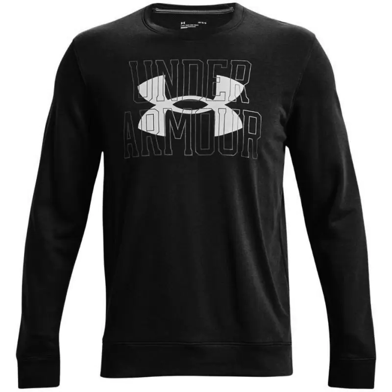 ⁨Under Armour UA Rival Terry Logo Crew Men's Sweatshirt black 1370391 001⁩ at Wasserman.eu