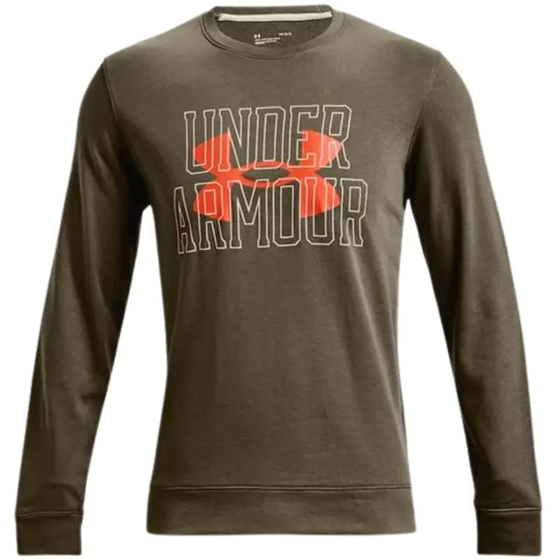 ⁨Under Armour UA Rival Terry Logo Crew Men's Sweatshirt Green 1370391 361⁩ at Wasserman.eu