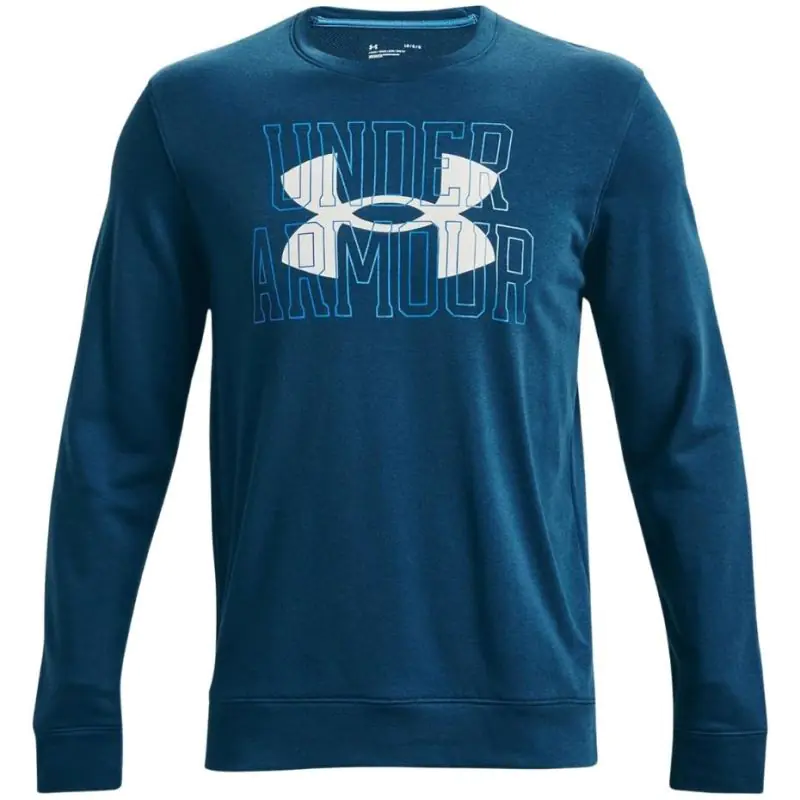 ⁨Bluza Under Armour UA Rival Terry Logo Crew M 1370391 (kolor Niebieski, rozmiar S)⁩ w sklepie Wasserman.eu