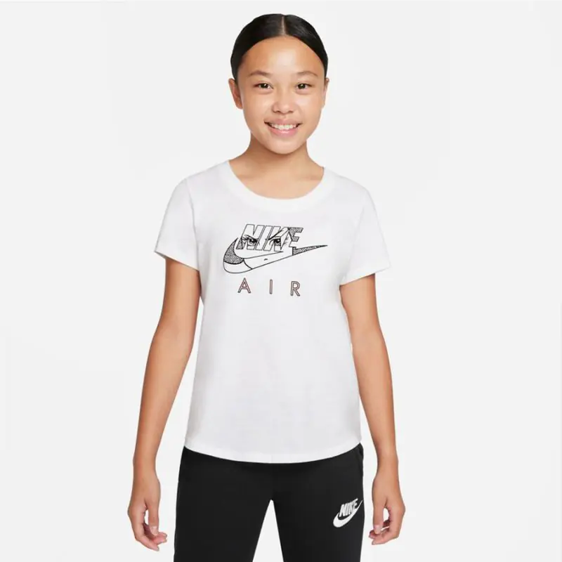 ⁨Koszulka Nike Sportswear Tee Mascot Scoop Jr DQ4380 (kolor Biały, rozmiar M (137-147))⁩ w sklepie Wasserman.eu