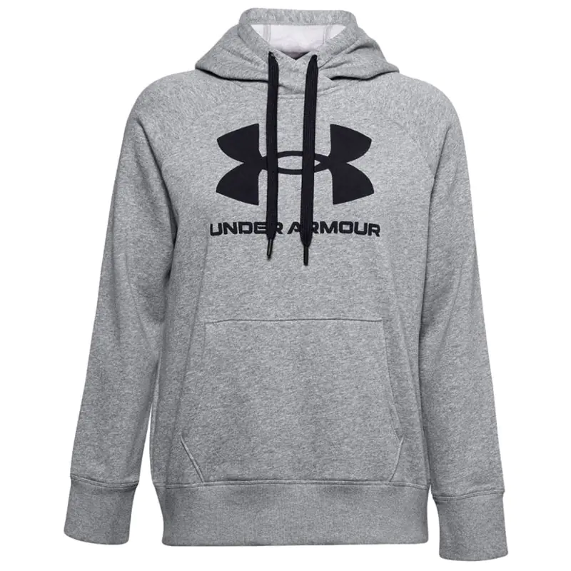 ⁨Bluza Under Armour Rival Fleece Logo Hoodie W 1356318 (kolor Szary/Srebrny, rozmiar L)⁩ w sklepie Wasserman.eu