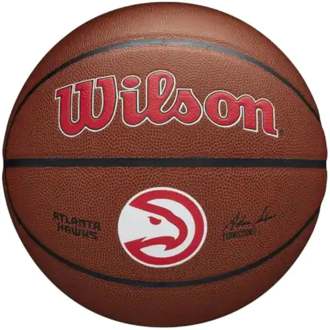 ⁨Piłka Wilson Team Alliance Atlanta Hawks Ball (kolor Brązowy, rozmiar 7)⁩ w sklepie Wasserman.eu