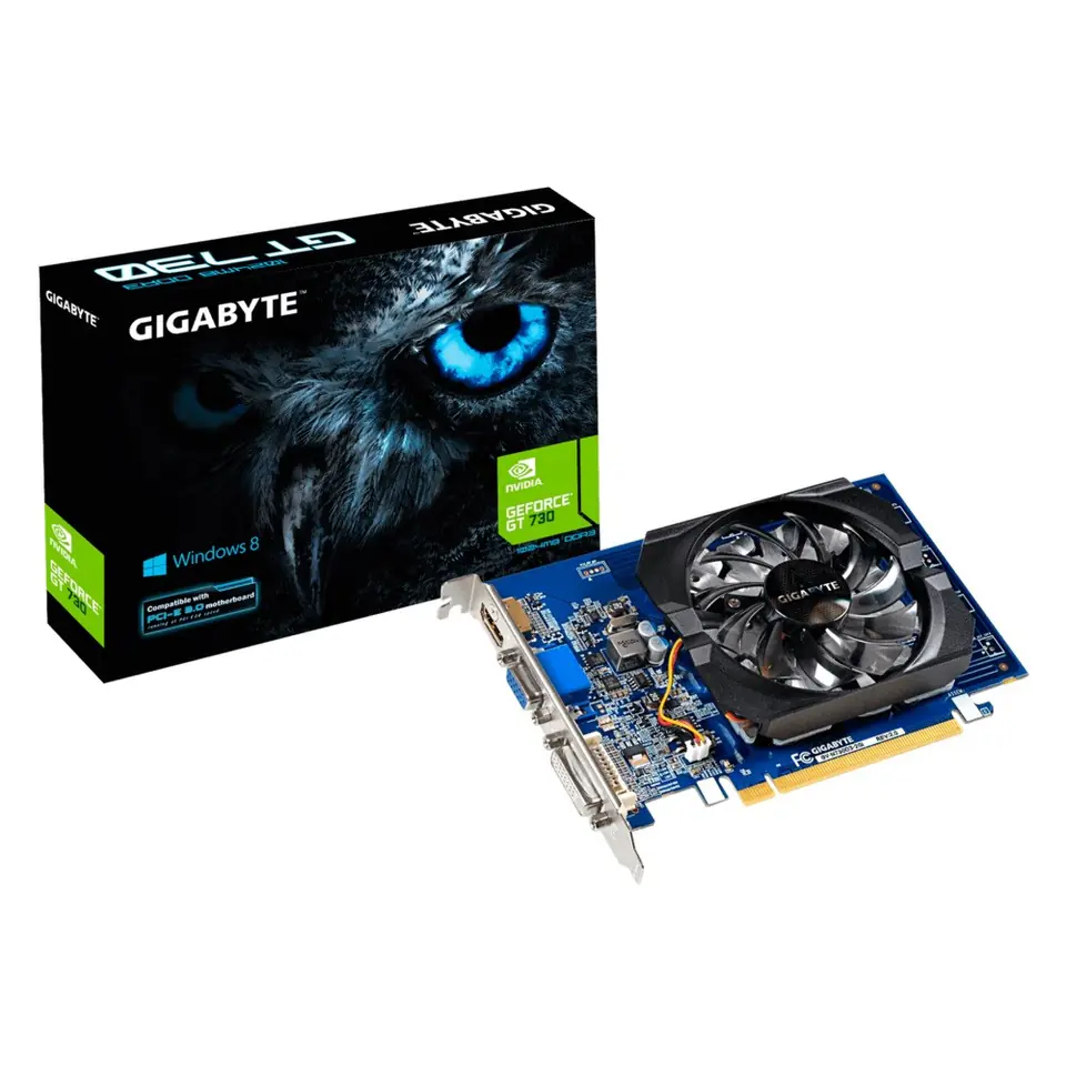 Graphics card GeForce GT730 2GB DDR3 64BIT DVI/HDMI/D-SUB at Wasserman.eu