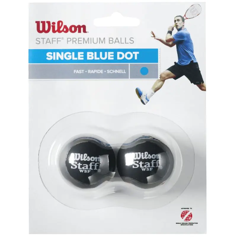 ⁨Piłki do squasha Wilson Staff Squash Blue Dot Ball (kolor Czarny, rozmiar One size)⁩ w sklepie Wasserman.eu