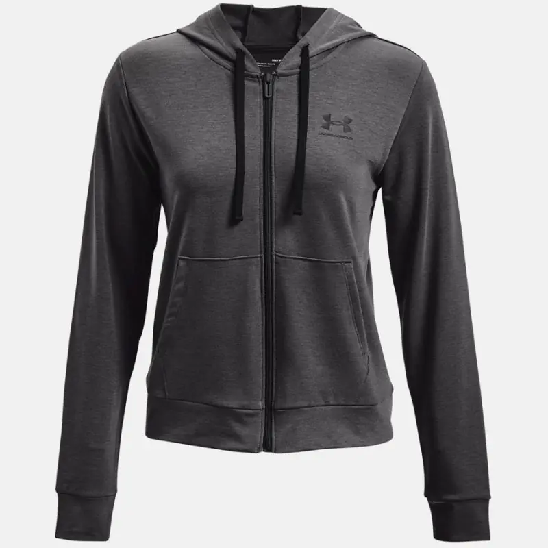 ⁨Bluza Under Armour Rival Terry FZ Hoodie W 1369853 (kolor Szary/Srebrny, rozmiar L)⁩ w sklepie Wasserman.eu